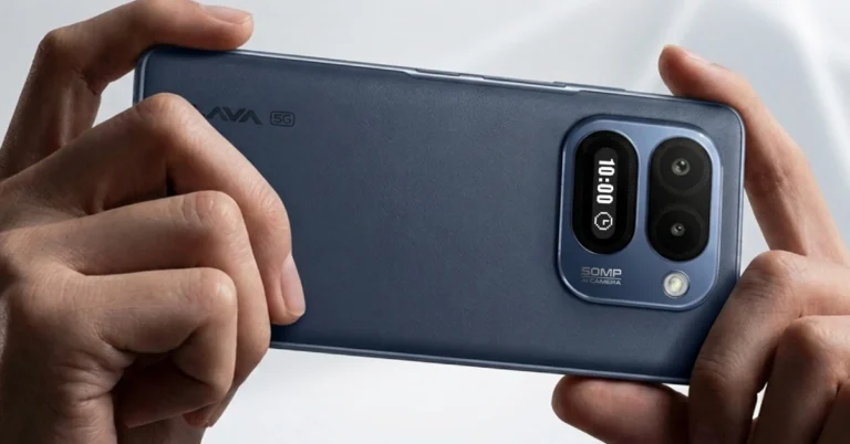 Lava Virat Curve 5G featuring a mini display on the rear panel launched in India