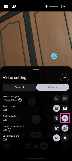Turn on Audio Visualiser. How to enhance the audio quality of your videos on Google Pixel