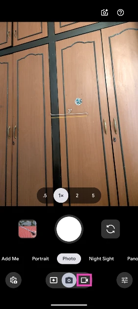 Switch to Video mode.