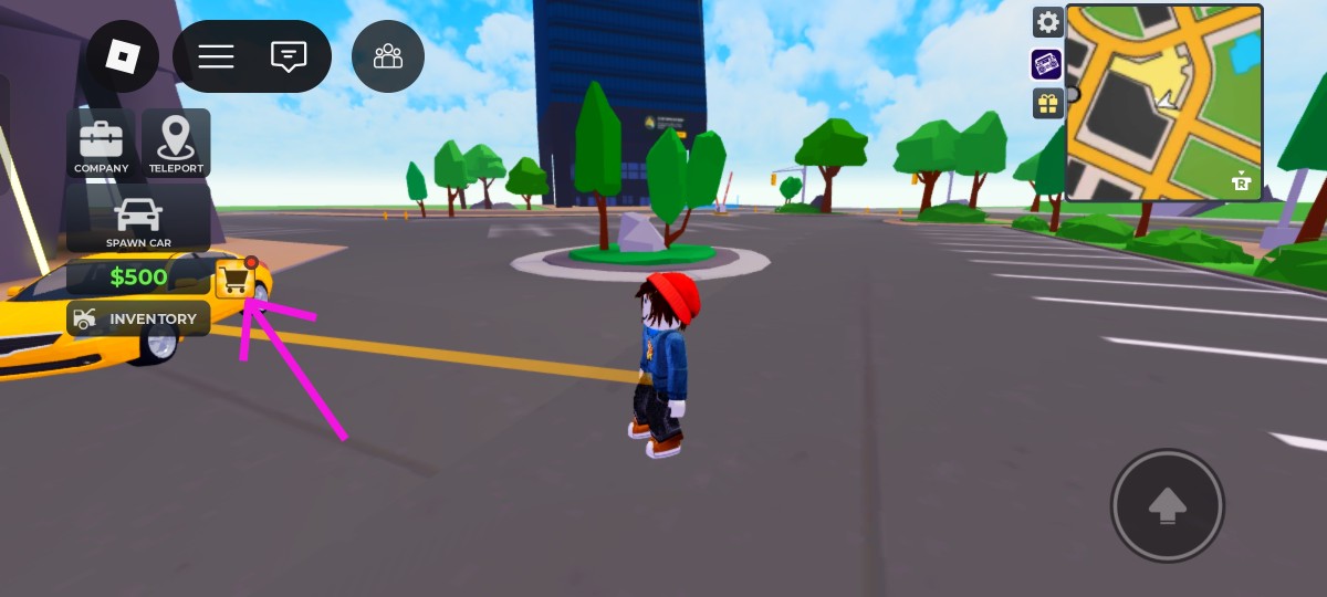 Hit the Cart icon in the left section of the screen.