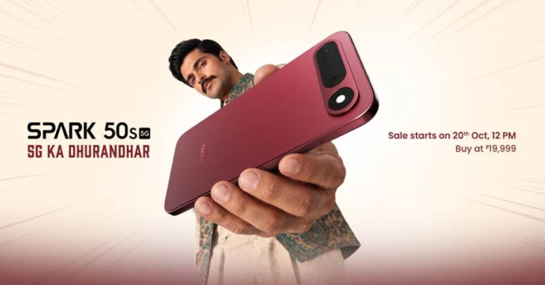 Tecno Spark 50S 5G launched in India at Rs 19,999